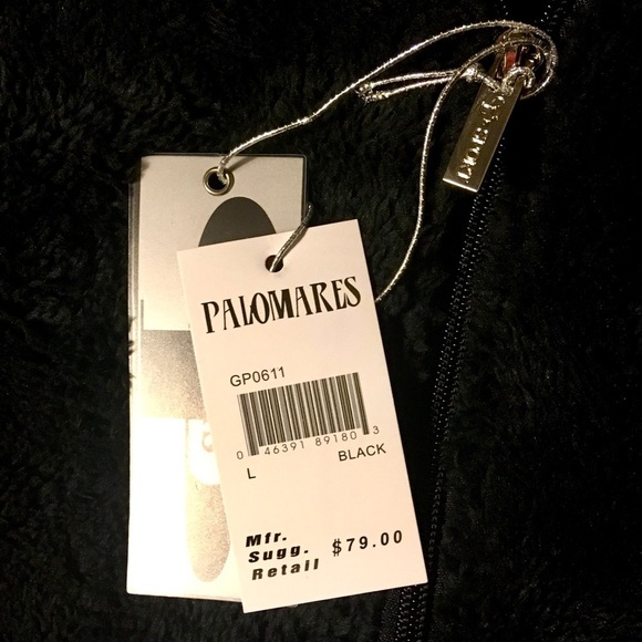 Black thick plush faux fur full zip hoodie NWT - Picture 4 of 7